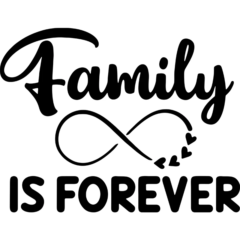 

RuleMylife “Family Is Forever” Vinyl Car Sticker Is Suitable For Volkswagen BMW E46 E90 Car Parts Wallpaper Computer Decal