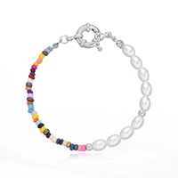 bohemian multicolor bead pearl strand bracelet for women girls handmade colorful chain female fashion jewelry 3070
