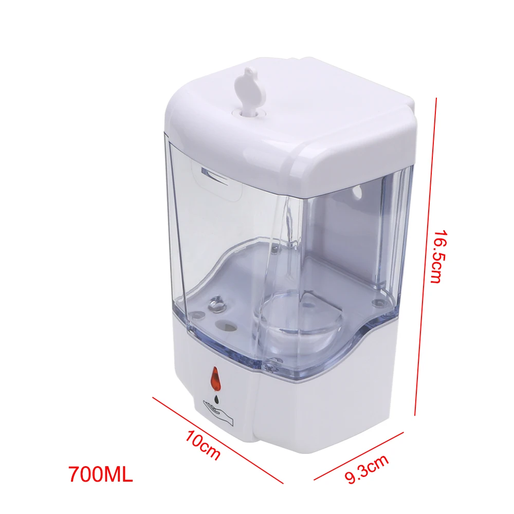 

Soap Dispenser Battery Powered 700ml Wall-Mount Automatic IR Sensor Touch-free Kitchen Soap Lotion Pump for Kitchen Bathroom