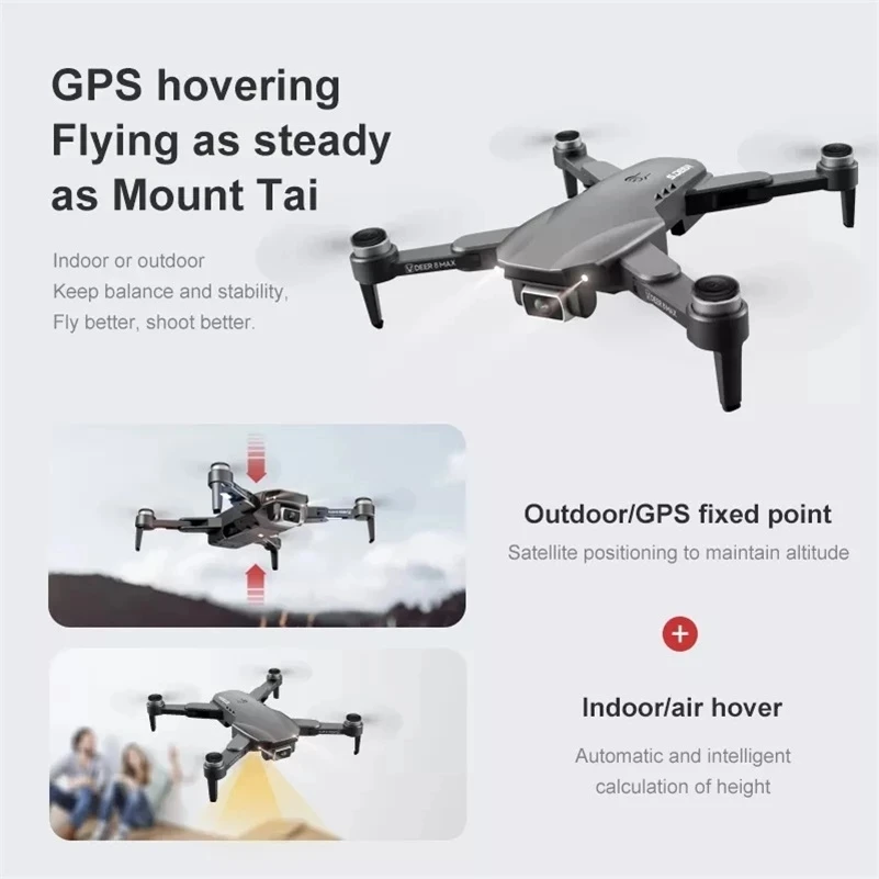 

Квадрокоптер LU8 MAX складной с HD-камерой, GPS, Wi-Fi, FPV