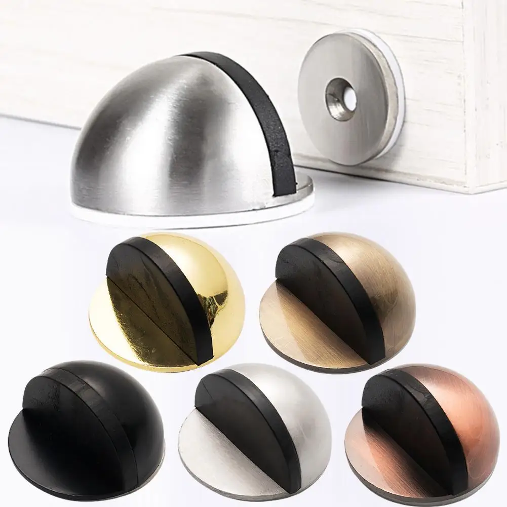 

Door Stopper Polished Collision Sound Reducing Nice Cushioning Effect Noiseless Punch-free Door Stopping Bumper for Bedroom