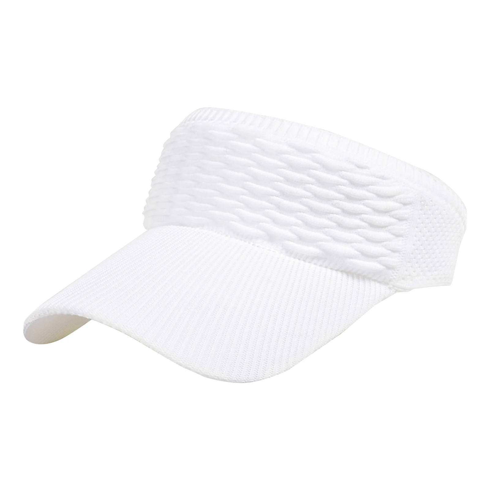 

Women Picnic Solid Elastic Sports Casual Fashion Wrinkle Sun Visor Hat Outdoor Beach Cycling Knitting Spring Summer Ponytail
