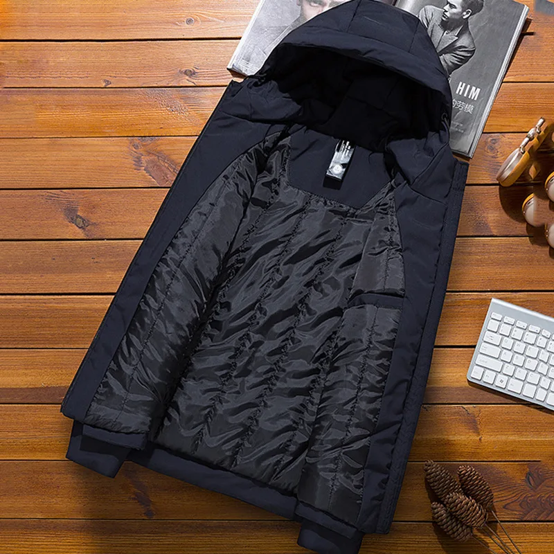 Leisure Time Man Loose Will Code Middle Age Cotton Winter Cotton-padded Clothes Loose Coat Men's Full Cotton Wash Jacket