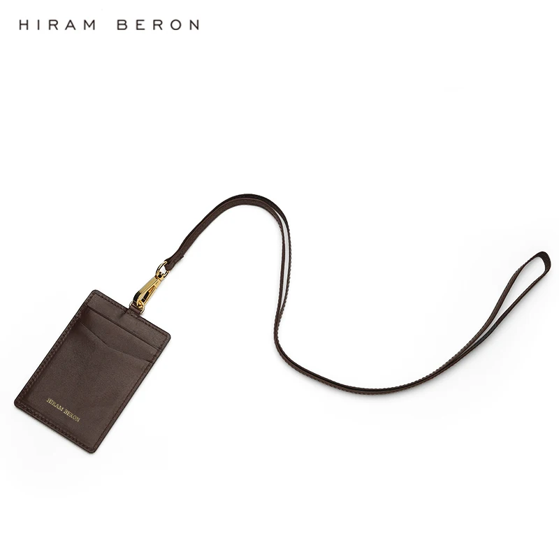 Hiram Beron Id Держатель медали Рабочие кожаные держатели для карточек с ремешками Итальянский кожаный подарок для мужчин (art.: 3920cfbac424d) - 3920cfbac424d