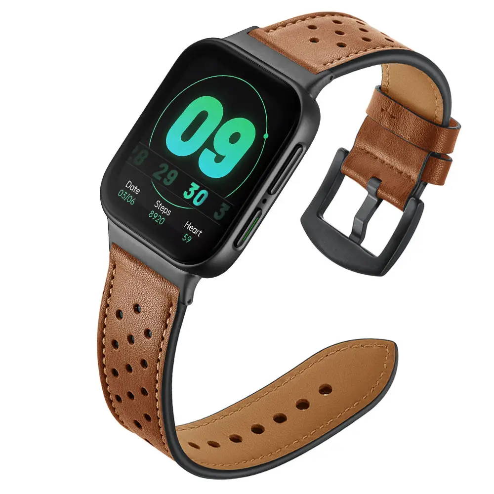 Кожаный ремешок для наручных часов OPPO watch 41 мм 46 | Электроника