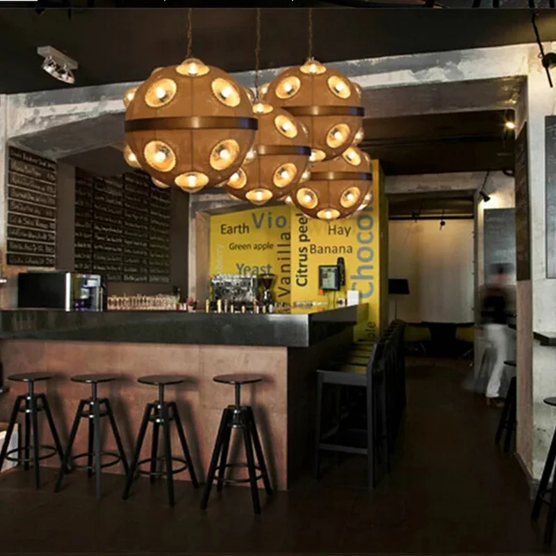 Новый Винтажный подвесной светильник Ностальгический льняной шпагат из ткани