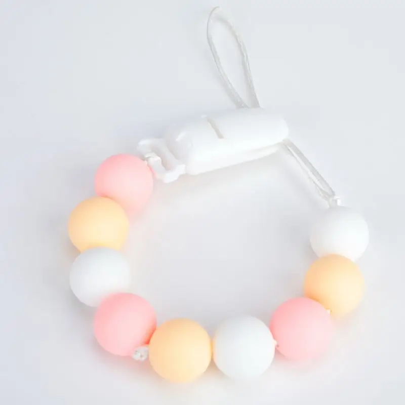 

2 Packs Baby Dummy Clips BPA Free Baby Teether Soother Pacifier Chain Holders