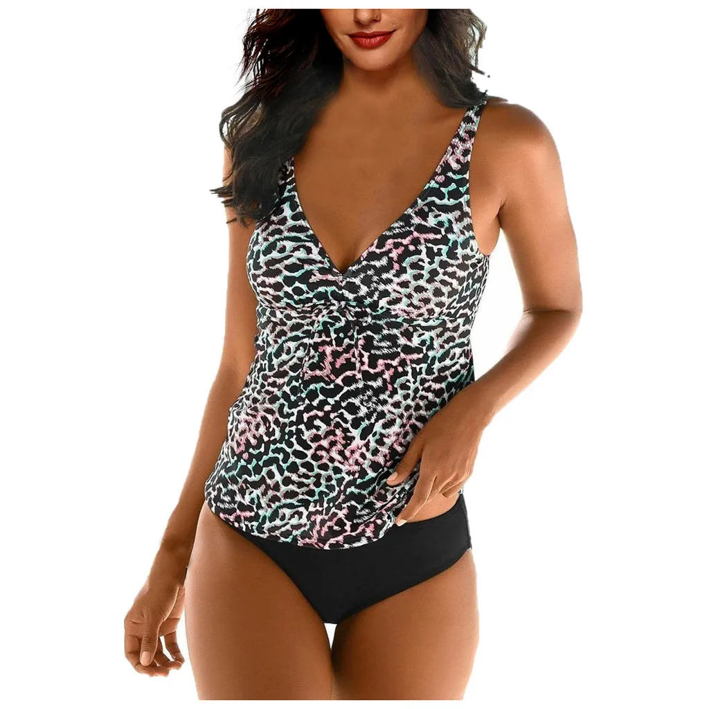 Женский купальник Леопардовый Гавайский принт пуш-ап сексуальный бикини набор