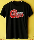 Хлопковая футболка с логотипом Chicago Band, черный, белый, серый, S-XXL
