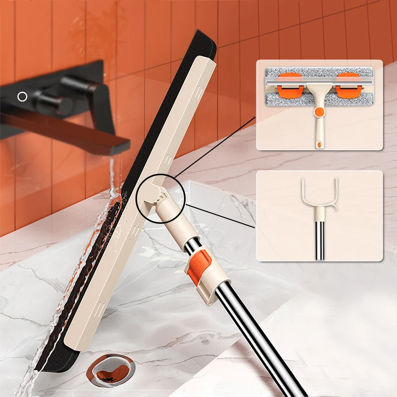 Швабра силиконовая сменная с 3 головками Волшебная Веник для мытья окон