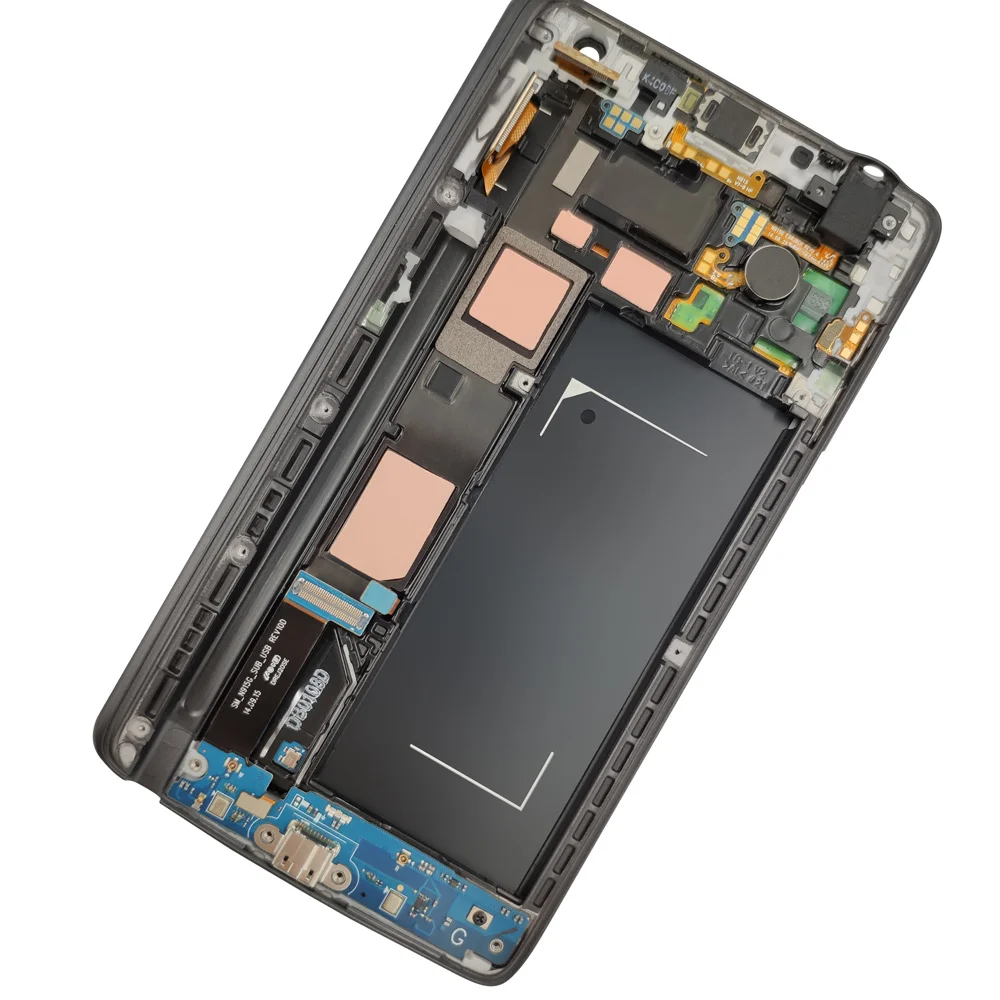 5 6 &quot100% оригинальный AMOLED ЖК-дисплей с рамкой для SAMSUNG Galaxy Note 4 Edge N915 N9150 N915F