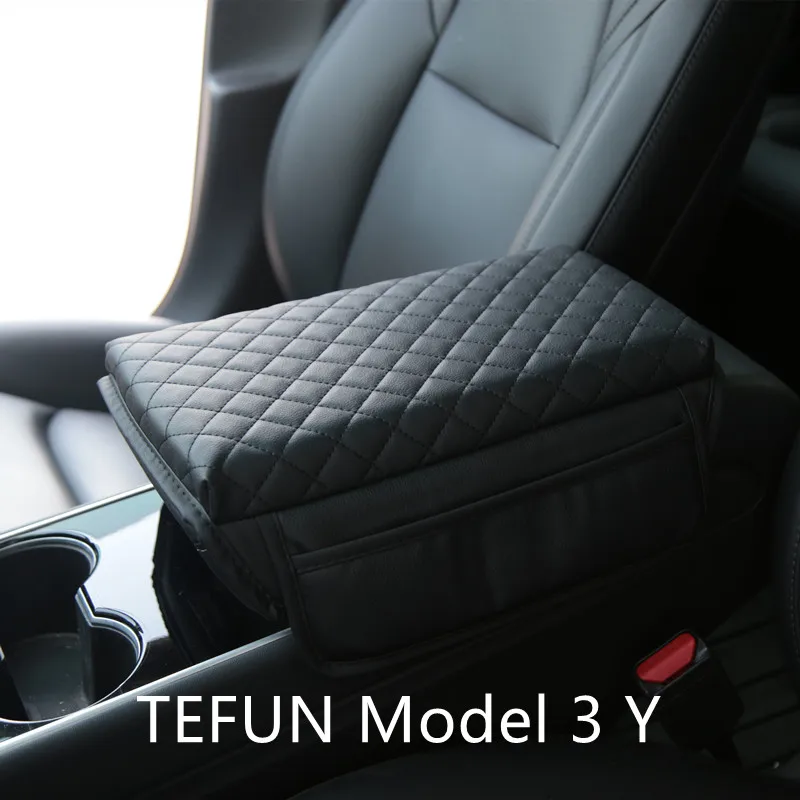 

New For 2017-2021 Tesla Model 3 Y Armrest Box Cover Memory Foam Armrest Pad Interior Modification Accessories
