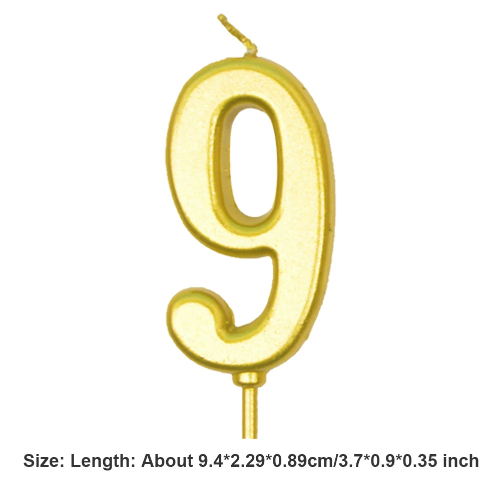 

1pcs Gold Happy Birthday Number Cake Candles for kids 1 2 3 4 5 6 7 8 9 0 For Cake Party Supplies Decoration Cake Candles