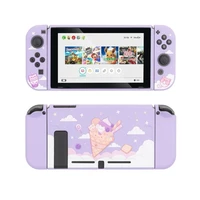 ice cream cat protective case for switch full cover for switch full cover tpu soft cover back wall shell for nintendo switch
