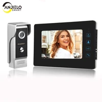 anjielosmart 7 video doorphone intercom system doorbell night vision ir 700tvl waterproof door camera unlock for home apartment