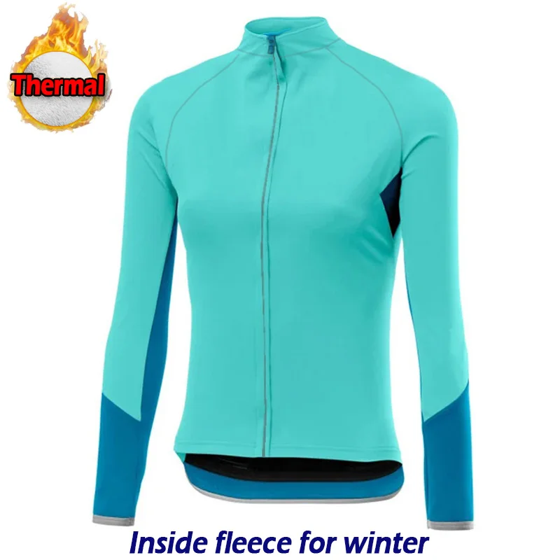 

Winter Thermal Cycling Jersey Bicycle Long Shirts Bike Sports Wear Warm Coat Clothing Sleeve Motocross Off Road Jacket Tight Top