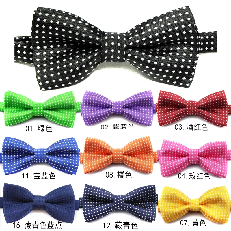 

2021 Children's Bow Tie, Boy Jewelry, Trendy Baby Jk Child Tie Dot, Korean Version of Solid Color School Accessories