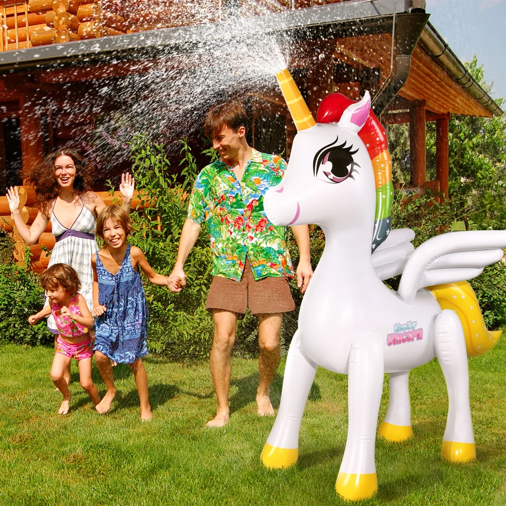 

IBASETOY 150cm PVC Inflatable Sprinkler Water Spraying Splashing Spout Summer Supplies For Swimming Pool Garden Lawn