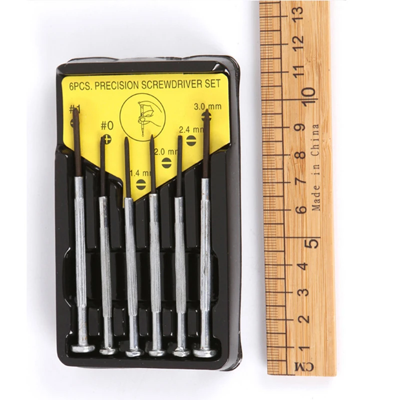 6Pcs Precision Mini Screwdriver Set For Watch Glasses Repair A3 Steel Nickel Plated Multifunction Protable Kit New | Инструменты