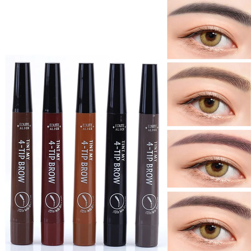 5 цветов мануального татуажа бровей жидкий карандаш для Водонепроницаемый