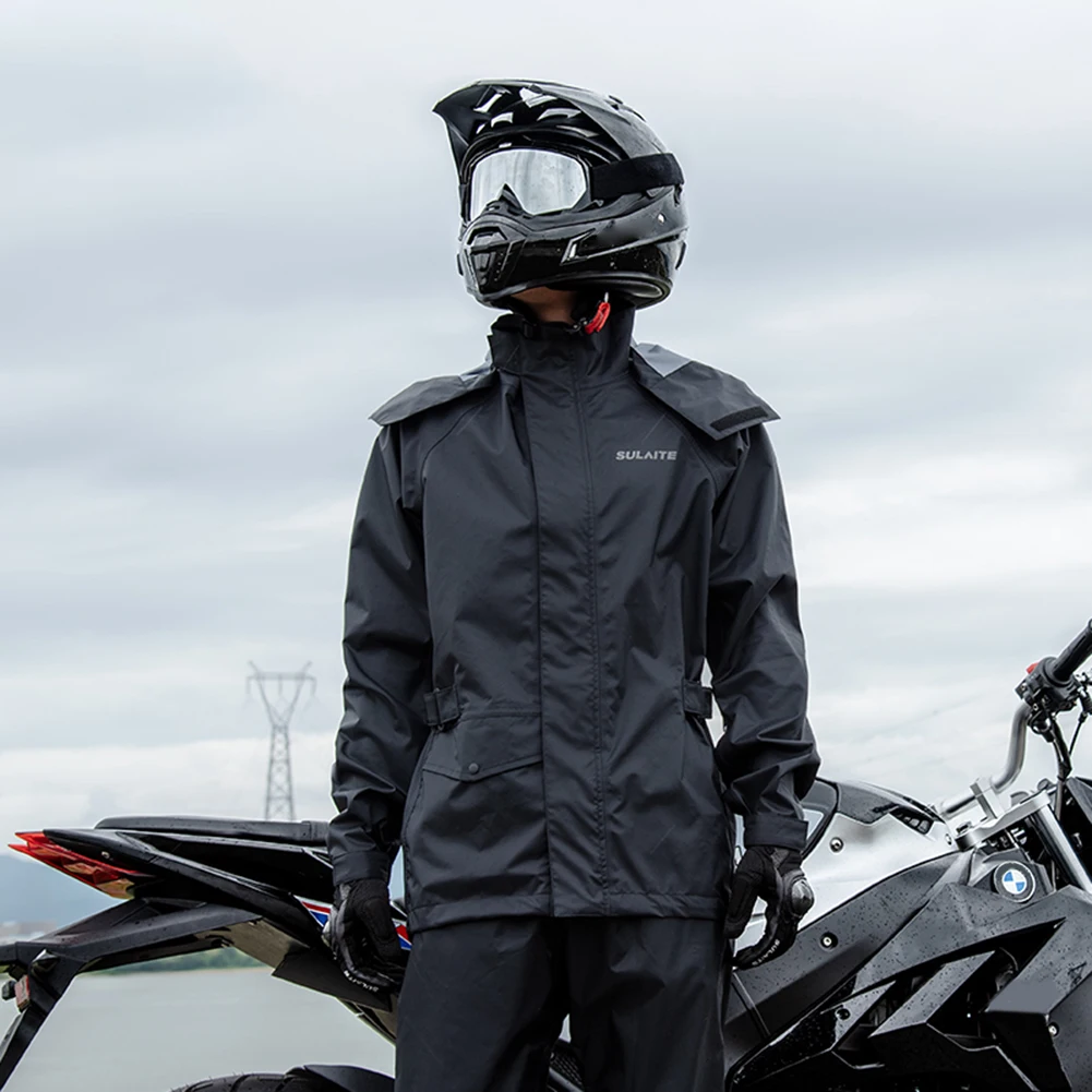 

Мотоциклетный дождевик SULAITE, водонепроницаемый костюм для мотоциклистов по пересеченной местности, мужская куртка для езды на мотоцикле, д...