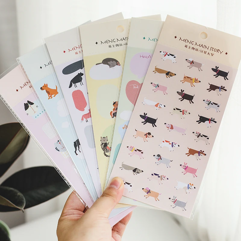 SIXONE милые животные перезаписываемые Декоративные наклейки kawaii сделай сам