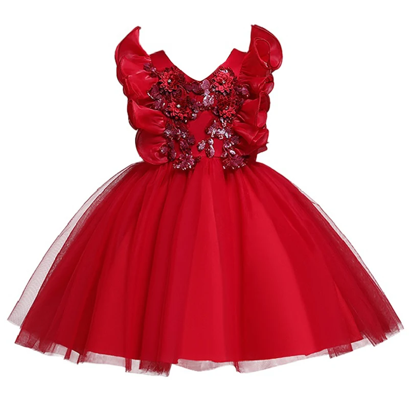 Flower Vintage Embroidery Baby Girls Dress 2022 New Summer Tutu Party Elegant Wear Princess Kids Vestido | Детская одежда и обувь