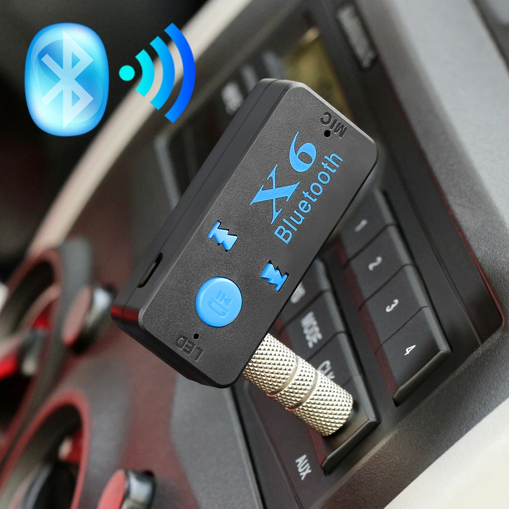 Автомобильный музыкальный ресивер с Bluetooth универсальный аудиоадаптер A2DP 3 5 мм