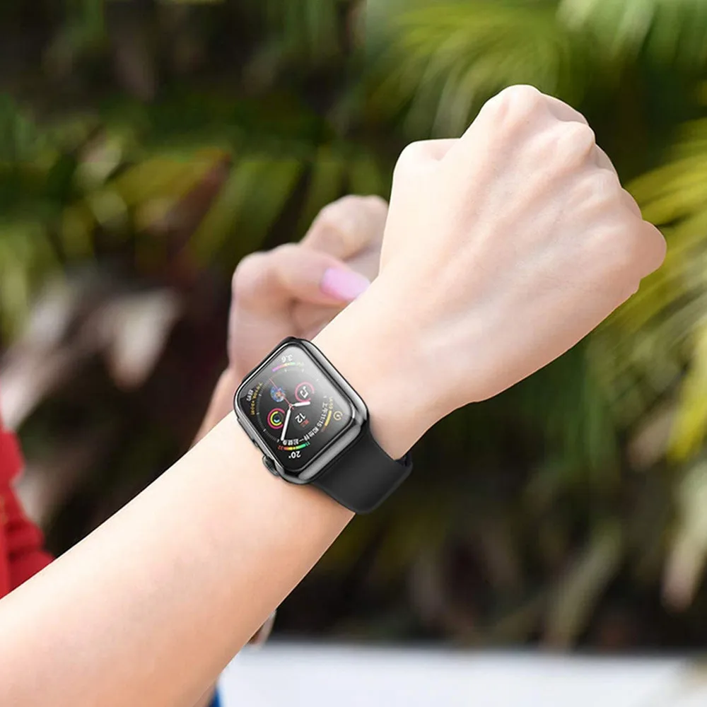 Cover Case For Apple Watch band 44mm/40mm  42mm/38mm iwatch screen protector protective bumper apple watch series 5 4 3 44 mm