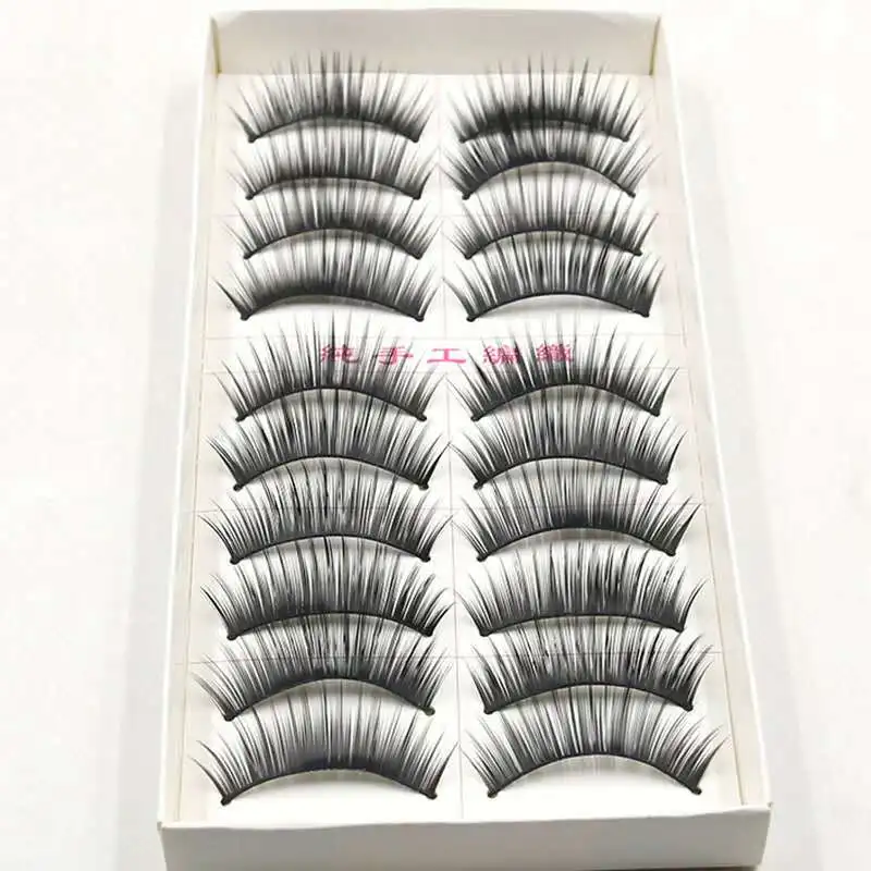 10 пар накладных ресниц натуральные/толстые длинные глаза ресницы тонкий Макияж