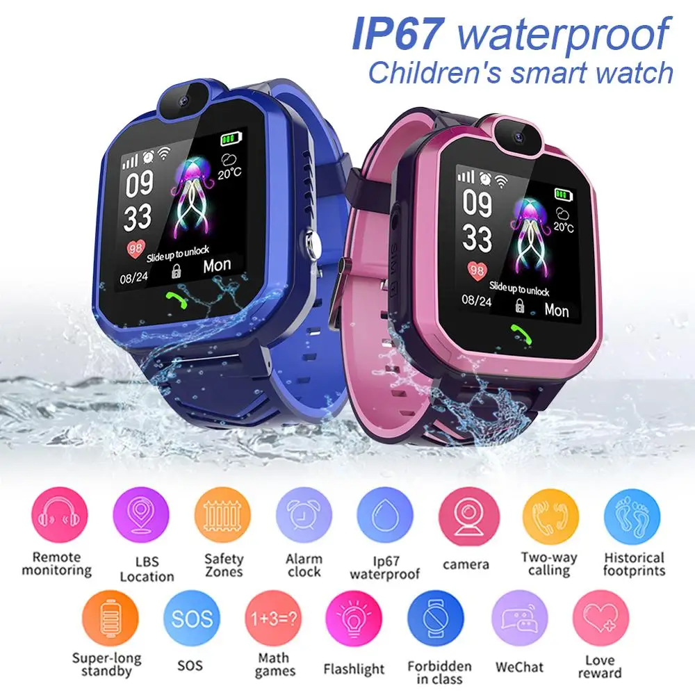 

Childen's Smart Watch IGPS Watch Monitor Antil-lost Smartwath Baby SOS Emergency Call LBS Positioning Tracker Kids Watch Student