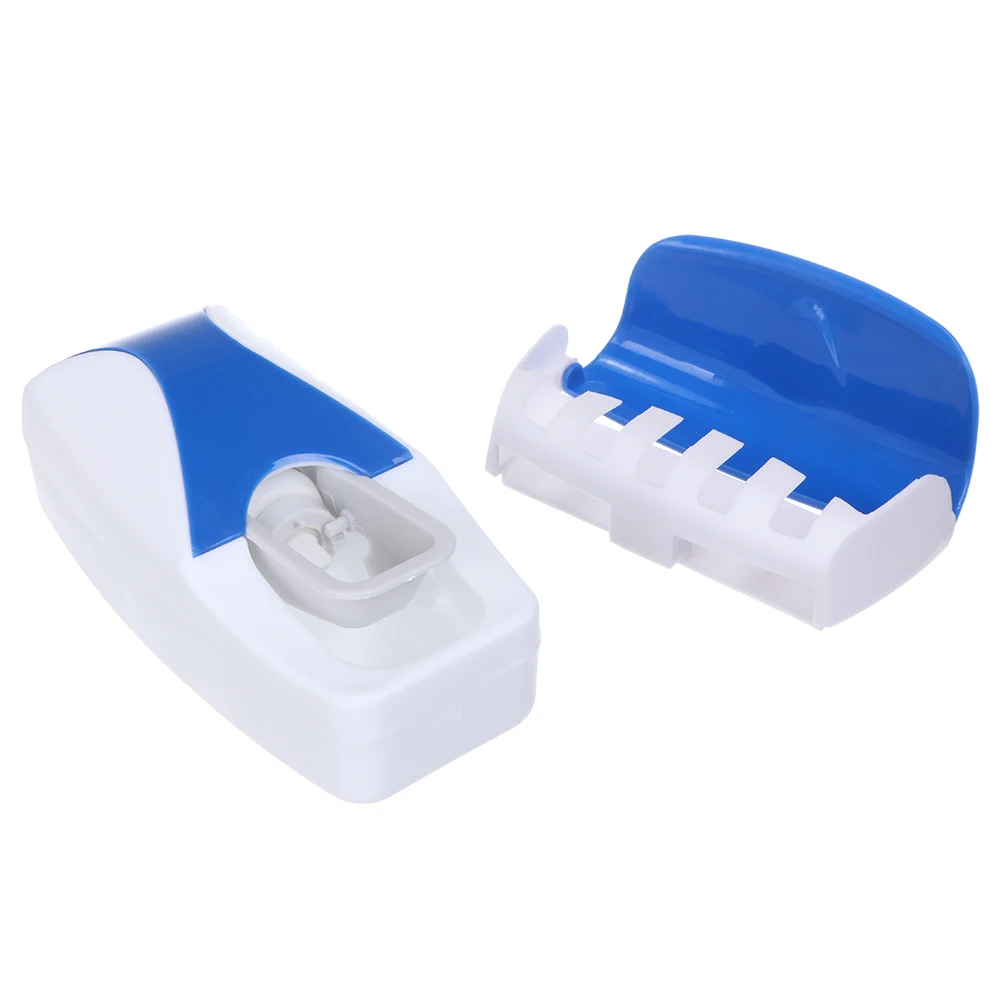 

SALE Automatic Toothpaste Dispenser Wall Mount Dust-Proof Toothbrush Holder Storage Rack Bathroom Accessories Set Squeez