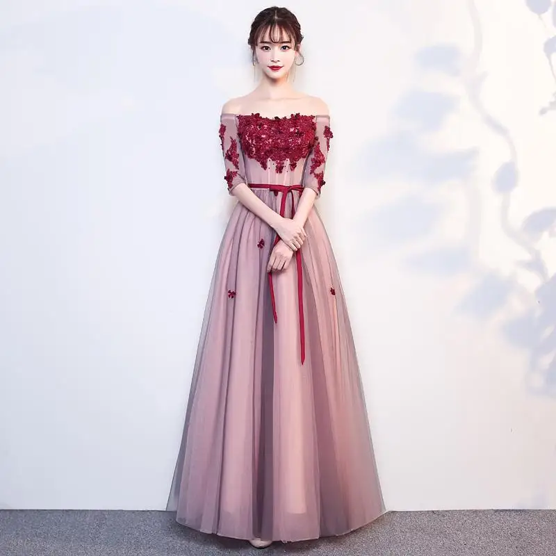 Female Slim Sleeveless Cheongsam Sexy Appliques Mesh Long Evening Party Dress Elegant Stand Collar Qipao Oversize 3XL Vestidos - Цвет: Style 7