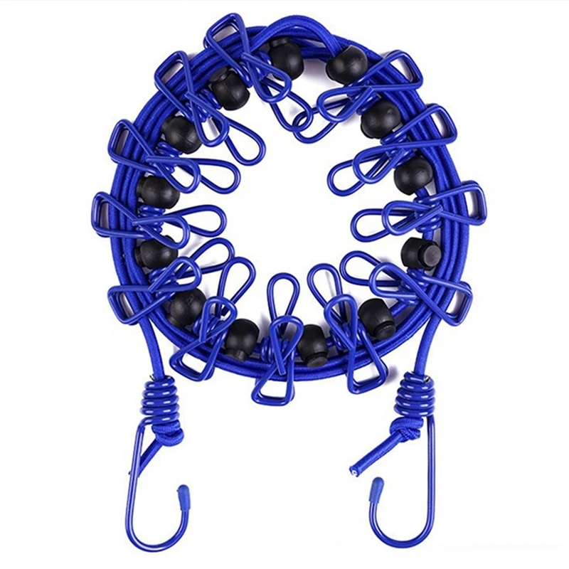 

Портативная портативная Веревка для белья, Регулируемая Веревка для белья для путешествий, поставляется с 12 прищепками