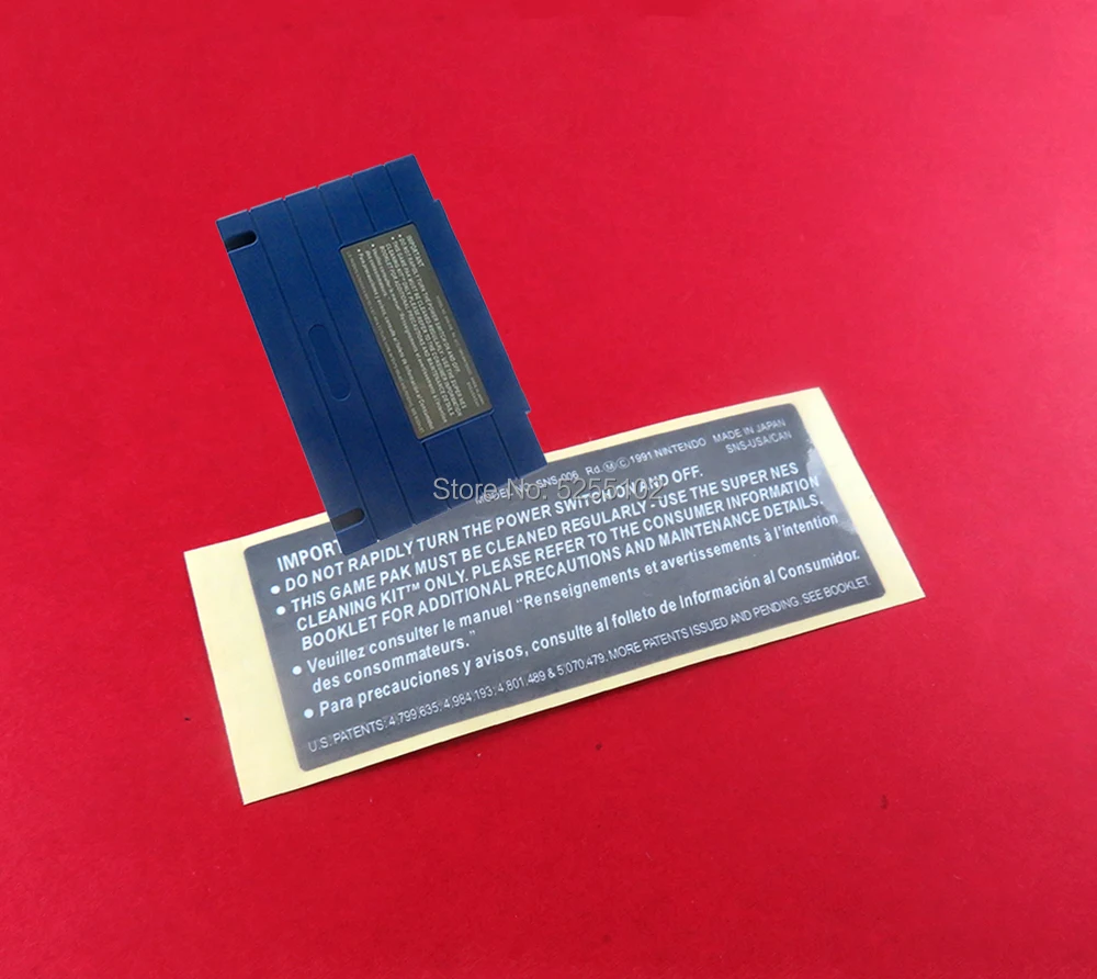 Сменная наклейка на заднюю крышку для игровых карт SNES этикетка версии snes