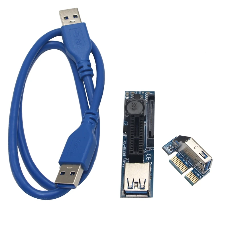 UEX101 PCI-E X1 to адаптер для удлинительной платы с кабелем USB3.0 | Компьютеры и офис