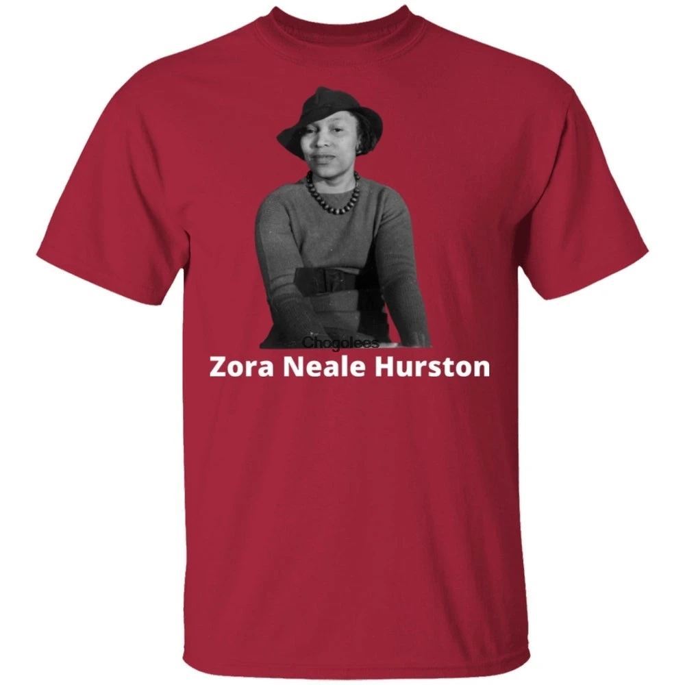 Красная футболка Zora Neale Hurston Американская для записи черная женская G500 5 3 унций |