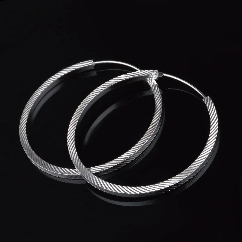 Серьги для Для женщин круглый саржа серьги CZ стерлингового серебра обручальные