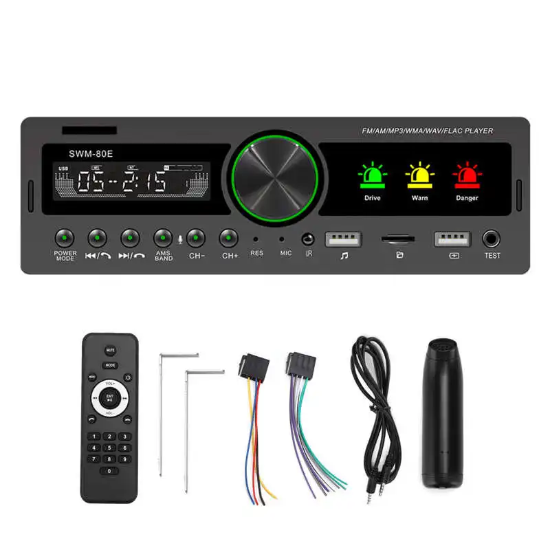 Car Media Receiver Audio Player 1‑DIN Radio FM/AM MP3 with Alcohol Tester Bluetooth5.0 60W 12V Auto | Автомобили и мотоциклы