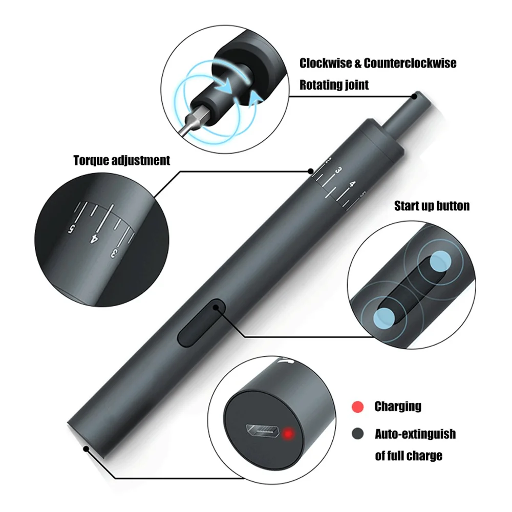 Электрическая отвертка аккумуляторный шуруповерт комплект отверток с