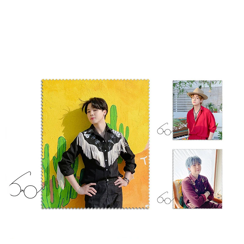 

Оптовая продажа, солнцезащитные очки Kpop Bangtan Boys для танцев, салфетка для очистки линз, салфетка для очистки очков, протирание очков