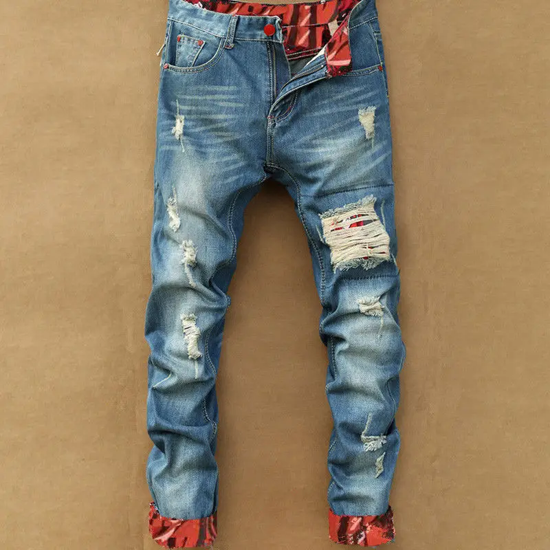 

popular Style Men's torn jeans pants