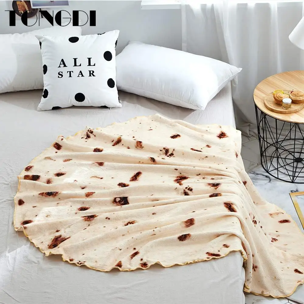 Постельное белье TONGDI 3D милое фланелевое одеяло для торта фруктов кукурузы