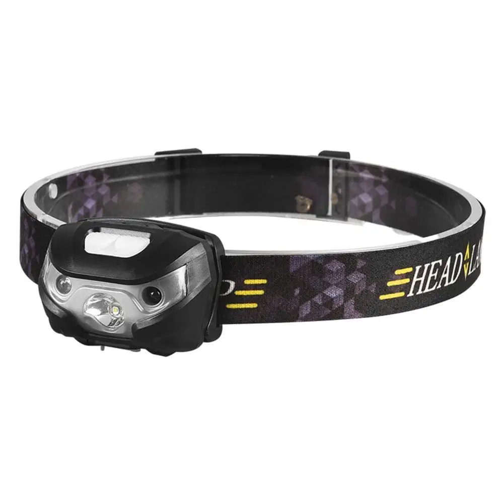 Outdoor LED Headlamp 18650 Battery ABS USB Rechargeable Motion Sensor Torch Headlight Flashlight | Лампы и освещение