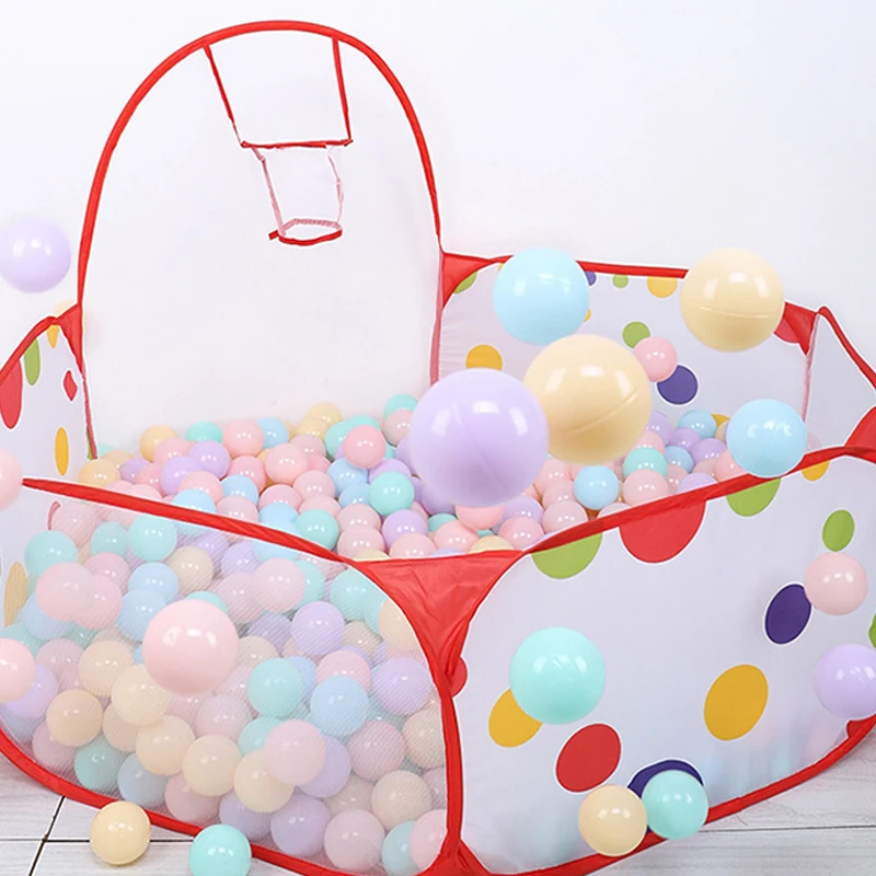 

1.2M Children's ocean ball pool fence Portable Baby Playpen Children Ball Pit with Basketball Hoop Kids Dry Ball Pool