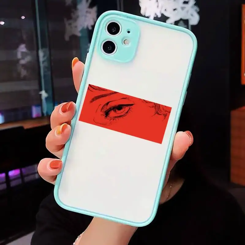 

Sad Japanese Anime Aesthetic Phone Cases Matte Transparent for iPhone 7 8 11 12 s mini pro X XS XR MAX Plus cover funda