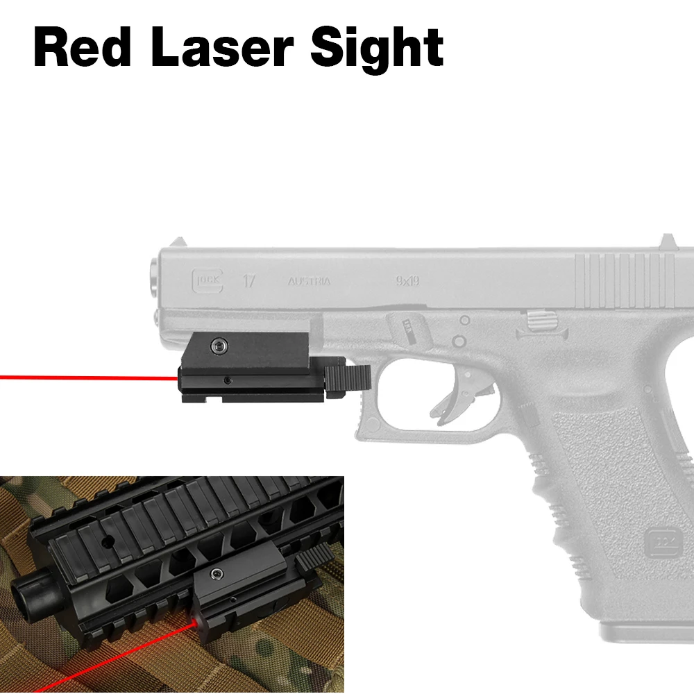 

US Red Dot Laser Sight for Picatinny and Rifle with 635-655nm Adjustable 11mm/20mm Picatinny/Weaver Mount Hunting Accessories