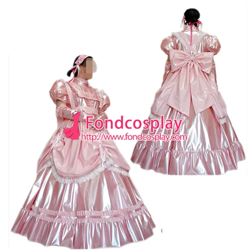 

Sissy maid pvc dress lockable Uniform cosplay costume Tailor-made[G2458]