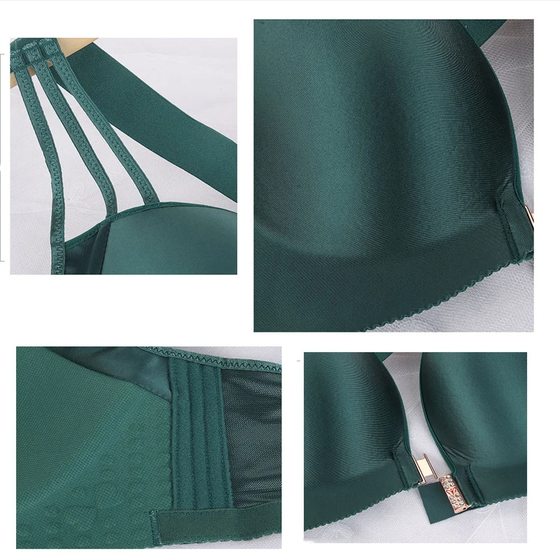 

Plus Size Beautiful Back Anti-Sagging Bra Large Size Push Up Bra For Women Lingerie Butt Bra Sexy Front Buckle Underwear