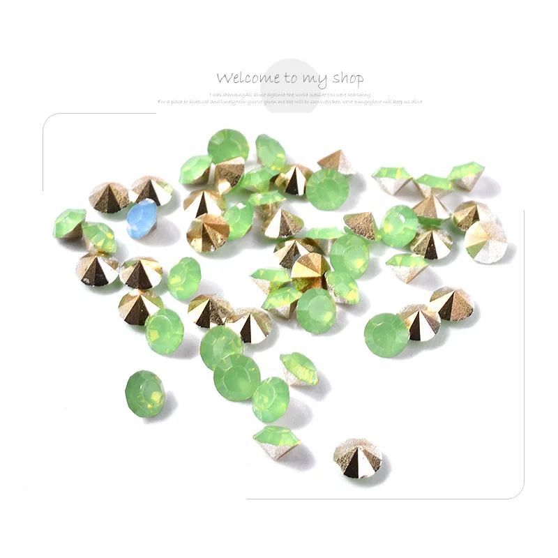 

Rhinestones Colorful Crystal Sharp Bottom Mixed Size Nail Studs Manicure Nail Art Decorations 1 Box#S-Y107